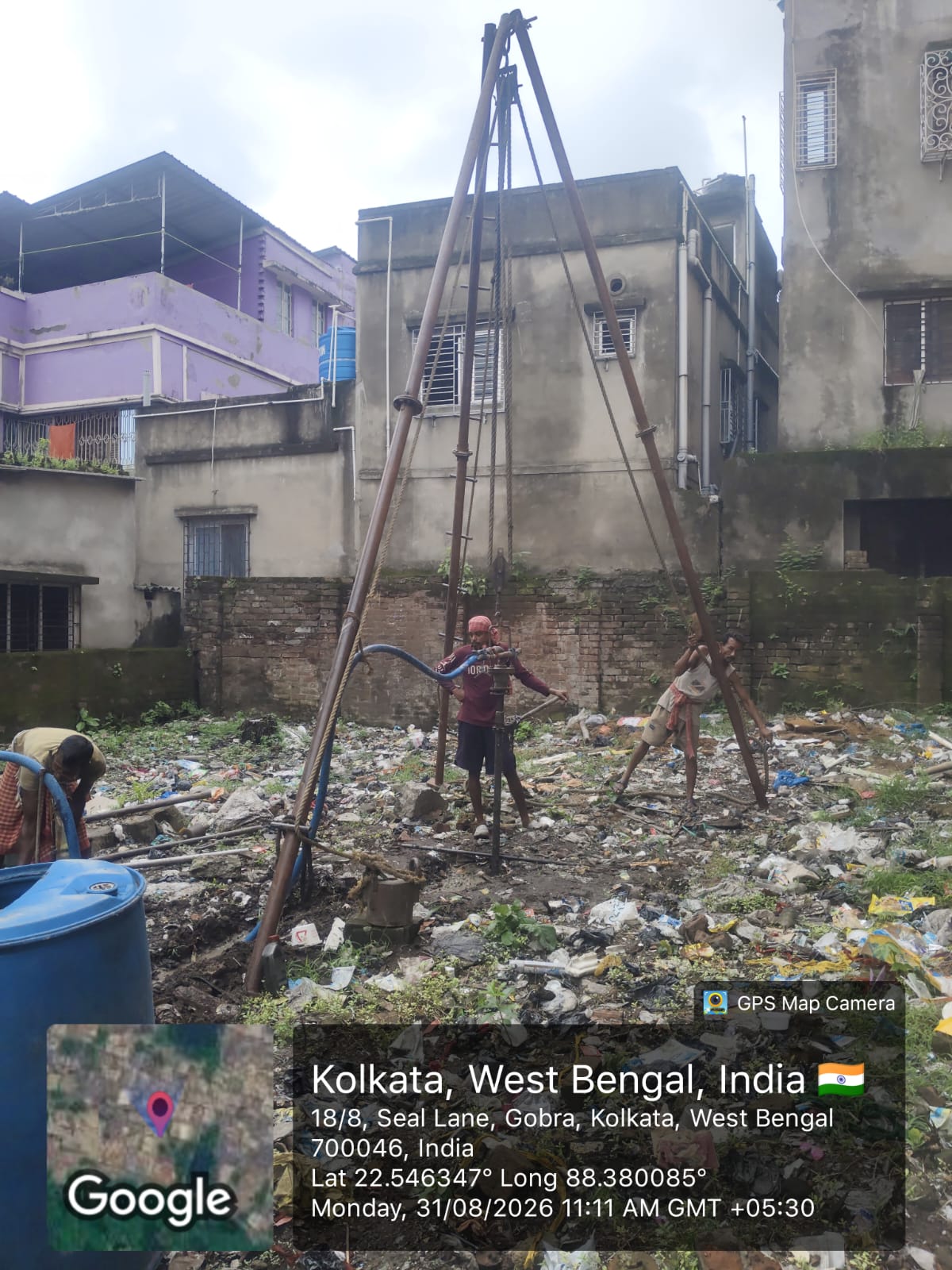 SUB - SOIL INVESTIGATION WORK FOR THE PROPOSED CONSTRUCTION OF (G+3) STORIED BUILDING AT PREMISES NO.-17E, MAHENDRA ROY LANE, WARD NO-59, P.S.- TOPSIA, KOLKATA - 700046, UNDER KOLKATA MUNICIPAL CORPORATION. - Geocon Civil Kolkata
